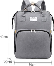 Mochila pañales con cuna plegable bebé
