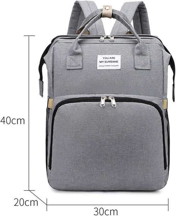 Mochila pañales con cuna plegable bebé