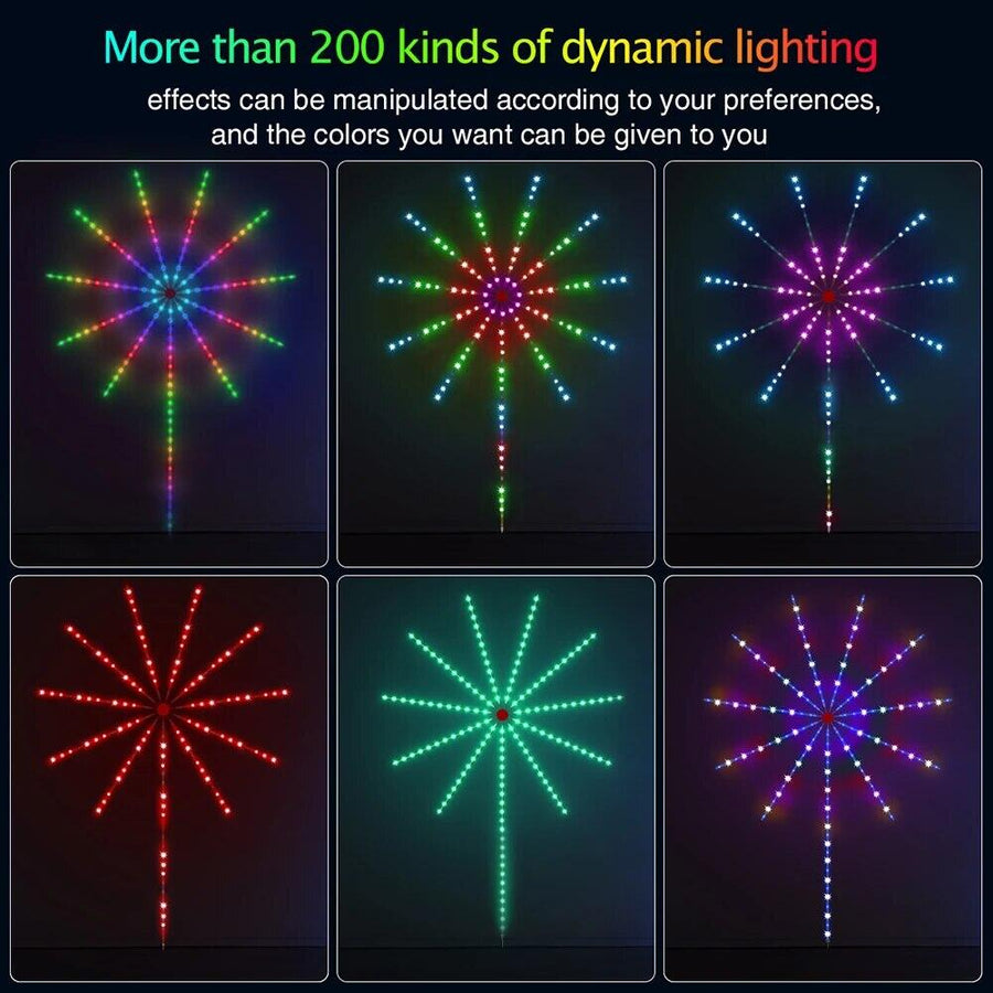 Tira LED de fuegos artificiales decorativa