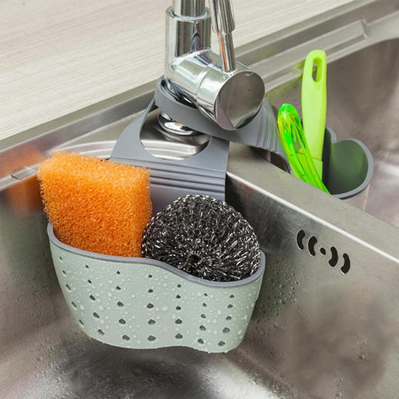Cesta para fregadero adaptable y drenante