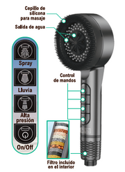 Cabezal de ducha multifunción con filtro