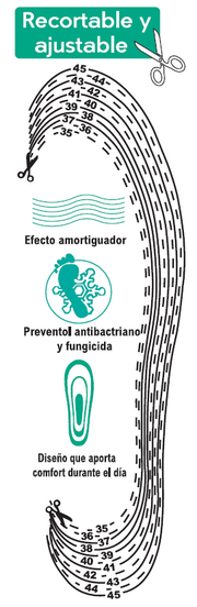 Plantillas recortables cómodas y transpirables