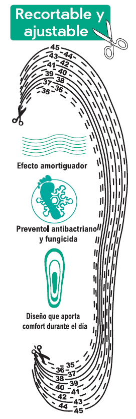 Plantillas recortables cómodas y transpirables