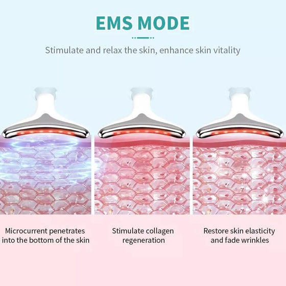 Masajeador antiarrugas facial 7 luces