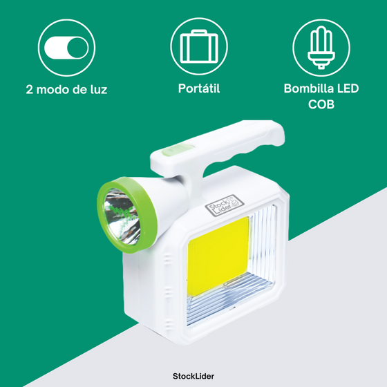 Lámpara linterna LED portátil | 2 en 1