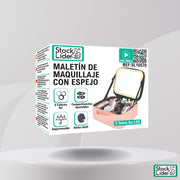 Maletín de maquillaje con espejo LED