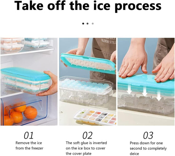 Máquina cubitos hielo 2 en 1 con tapa