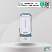 Linterna led doble 5w 500lm portátil | ViamoMas