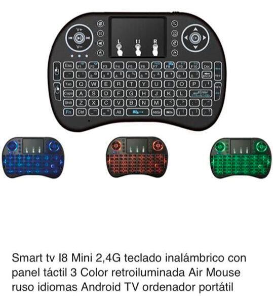 Teclado inalámbrico con panel táctil TV PC