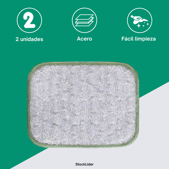 Paño con alambre de acero reutilizable