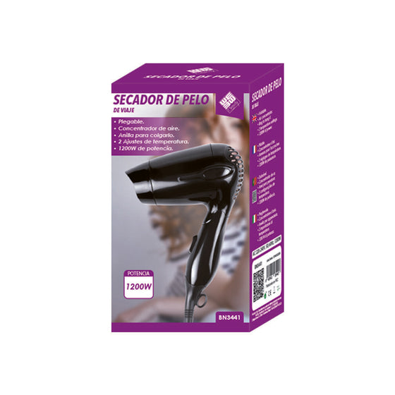 Secador de Pelo de Viaje Plegable