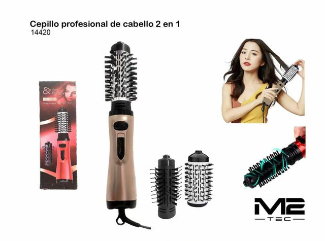 Cepillo alisador 2 en 1 con volumen