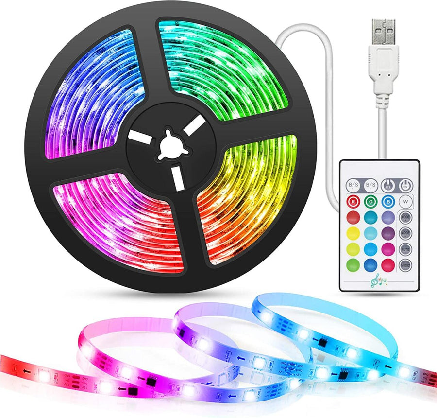 Tira LED RGB 5M con mando y app móvil