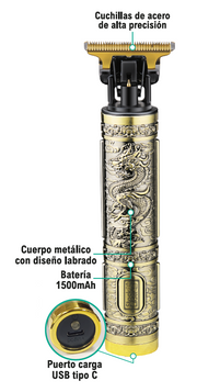 Maquinilla cortapelo USB-C Diseño Dragón