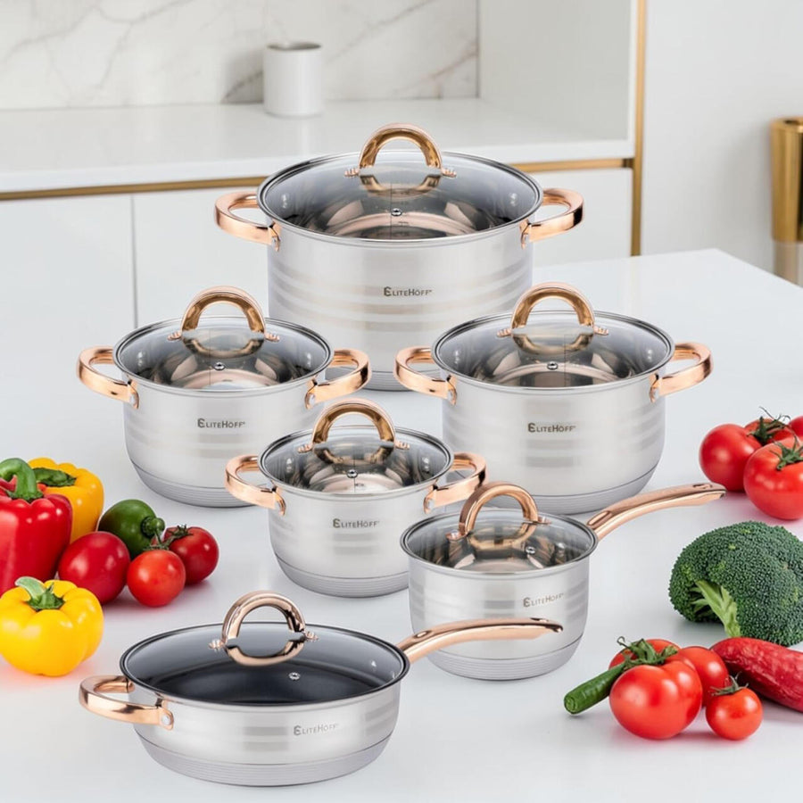 Batería de Cocina 12 Piezas Inducción