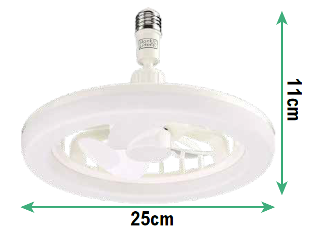 Lámpara LED con ventilador | Luz y frescor
