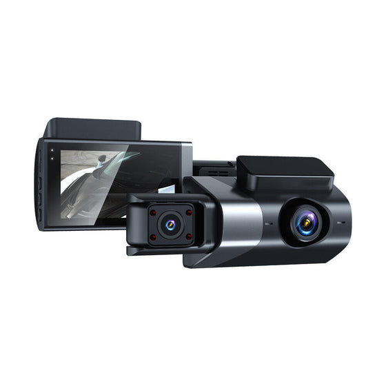 Cámara DVR coche dual 1296p con LCD 3”