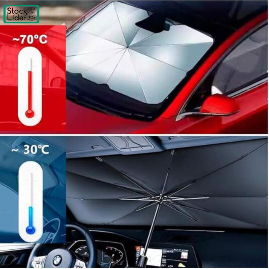 Parasol paraguas para coche plegable