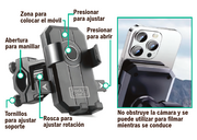 Soporte de móvil para bicicleta 360°