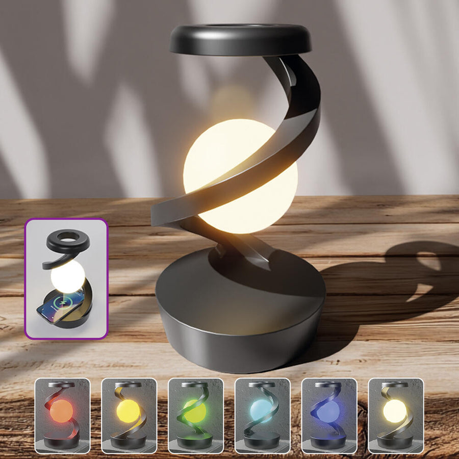 Lámpara Luna LED Levitante con Carga Qi