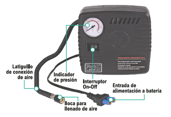 Arrancador para coches con compresor