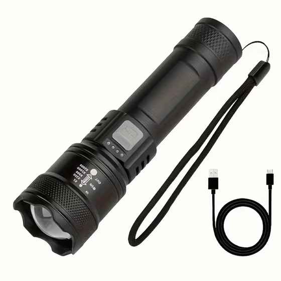 Linterna portátil led recargable zoom