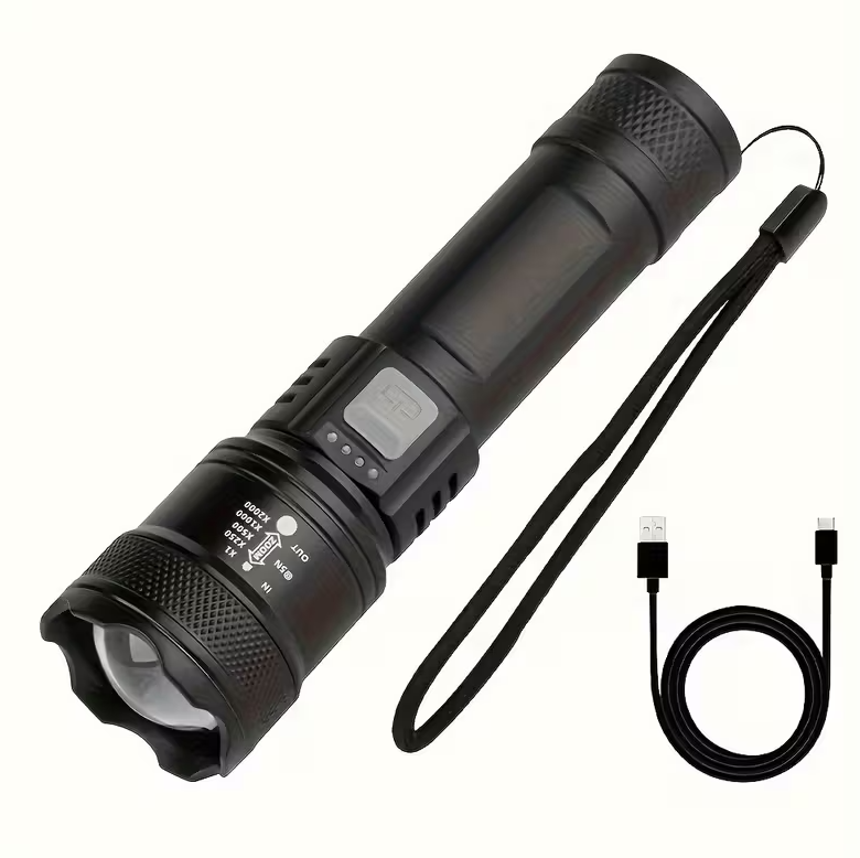 Linterna portátil led recargable zoom