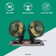 Ventilador doble compacto para casa
