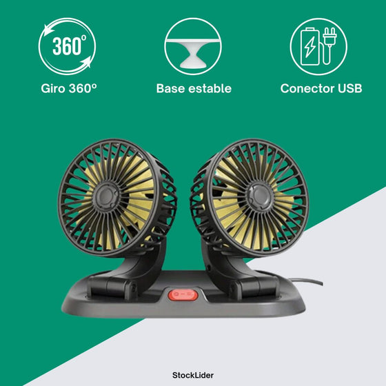 Ventilador doble compacto para casa