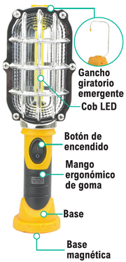 Lámpara de trabajo LED COB portátil