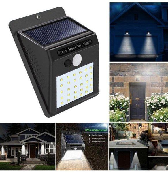 Foco solar con sensor LED-30 exterior