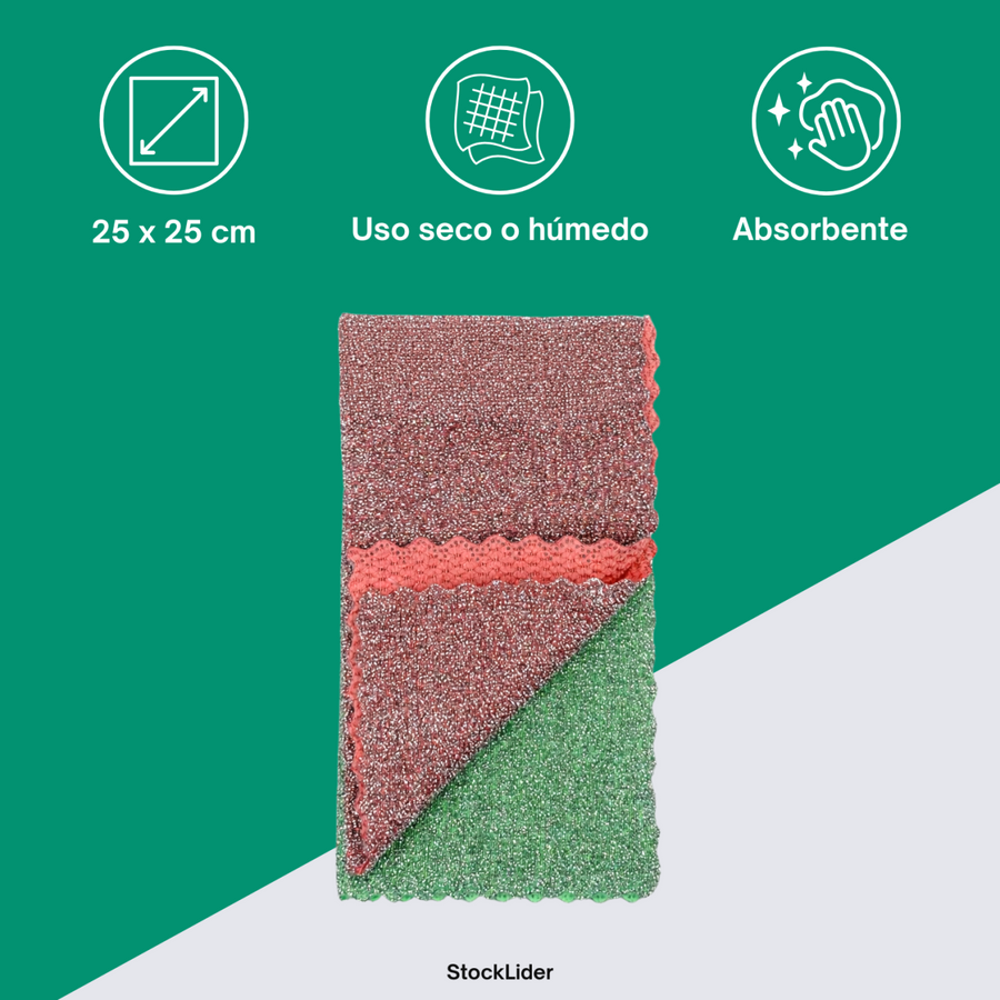 Paño de cocina doble capa | Absorbe y limpia
