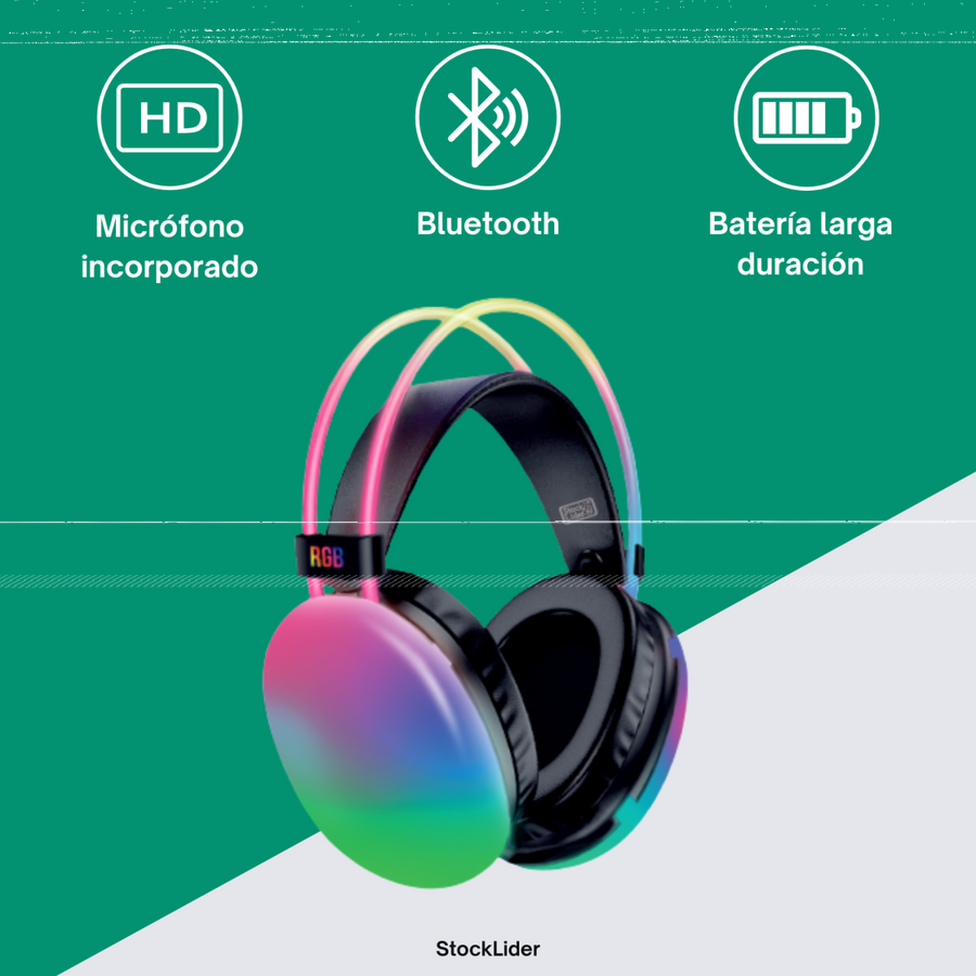 Auriculares inalámbricos RGB Bluetooth