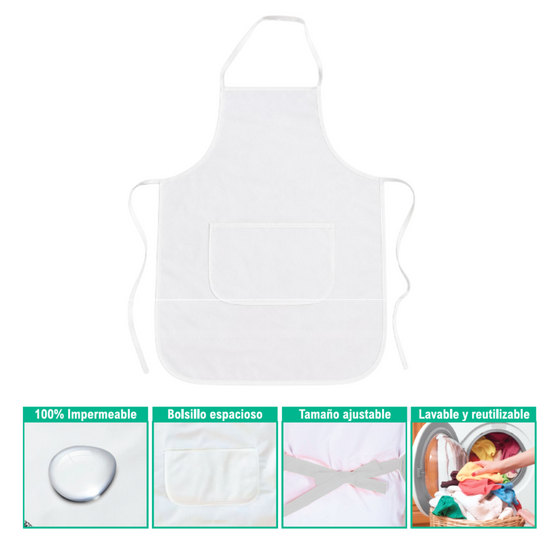 Delantal impermeable infantil doble capa