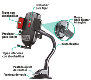 Soporte móvil coche flexible | ViamoMas