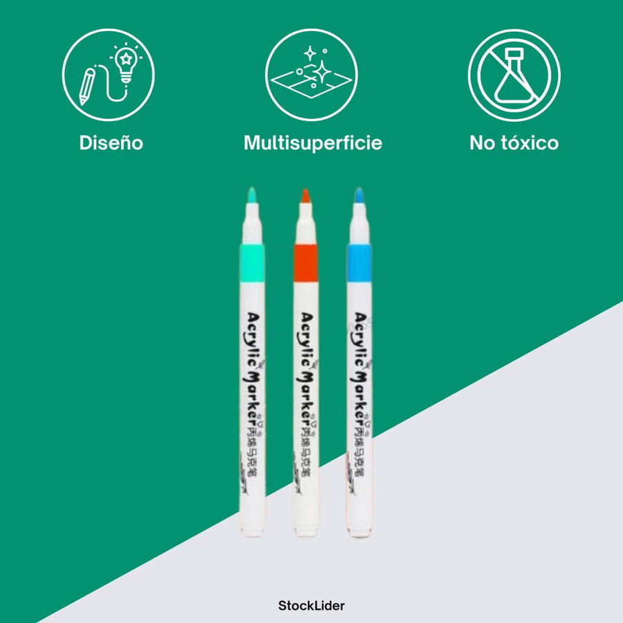Rotuladores acrílicos 48 pcs para pintar