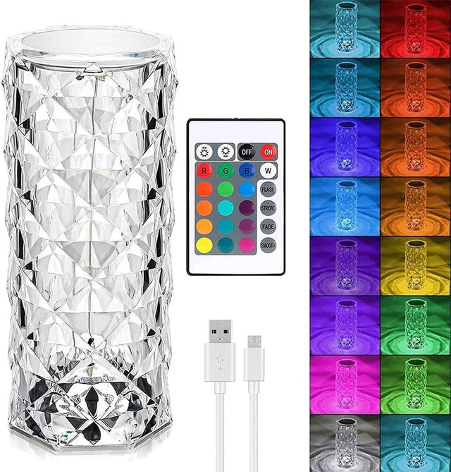 Lámpara táctil multicolor LED recargable