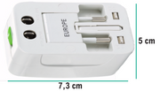 Adaptador universal de viaje compacto