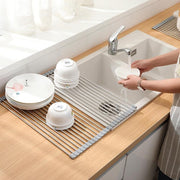 Escurridor de Platos Plegable Acero Inoxidable