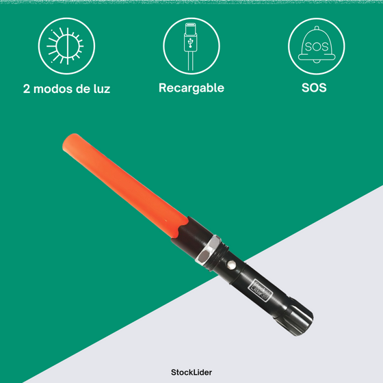 set linterna emergencias recargable 800 m