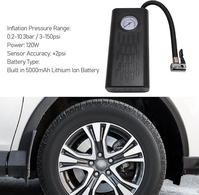 Inflador de neumáticos portátil 12V
