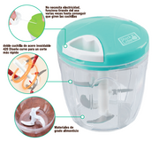 Picadora manual 900 ml con 5 cuchillas