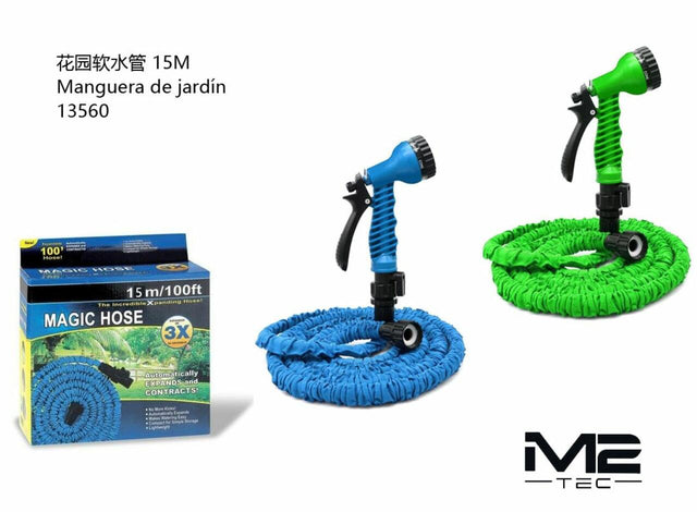 Manguera expansible 15 m para jardín