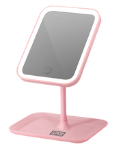 Espejo con luz LED recargable 3 tonos