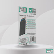 Tarjetero de metal compacto y resistente