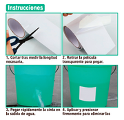 Cinta impermeable negra para fugas