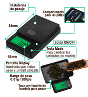 Báscula digital de precisión 0,01 g
