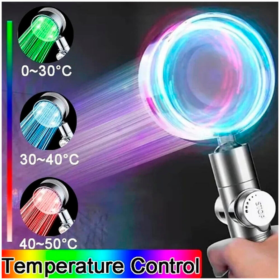 Cabezal de ducha LED con filtro