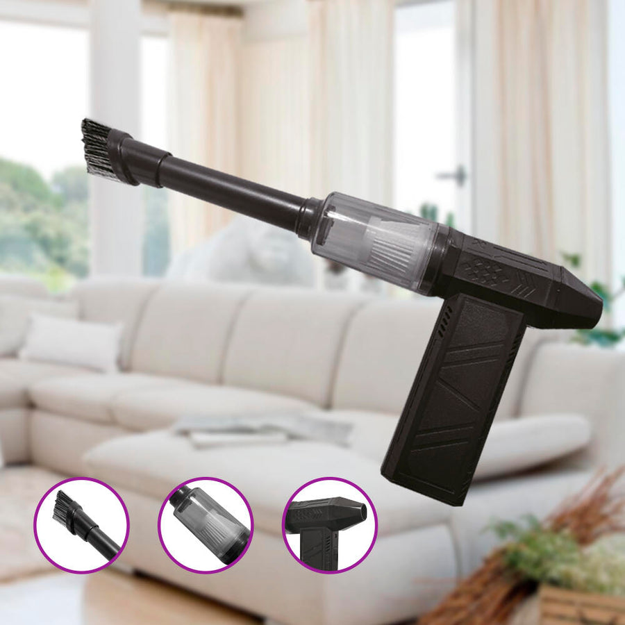 Mini soplador aspirador turbo portátil