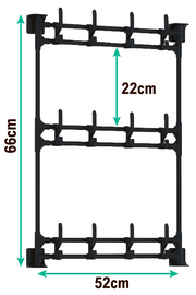 Perchero de pared 3 plantas | Orden sin agujeros